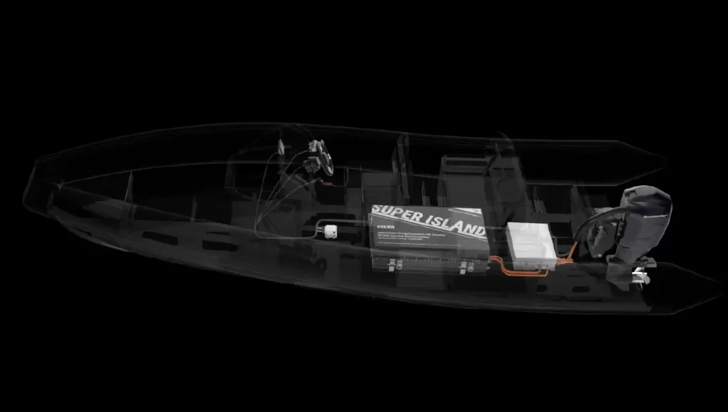Electric Outboard System - 70HP - 60kWh SI Battery
