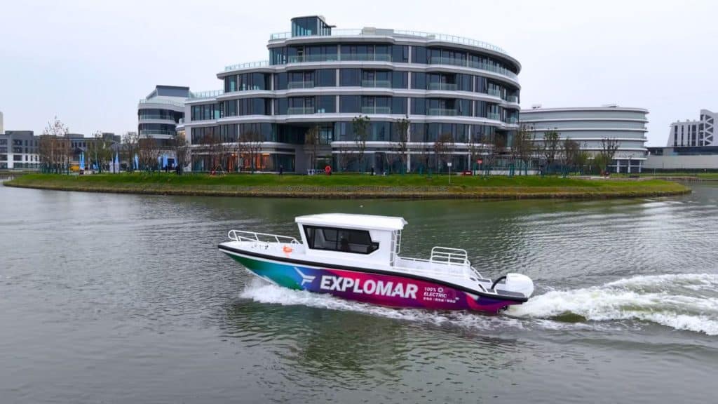 150HP outboard motor mounted on a boat